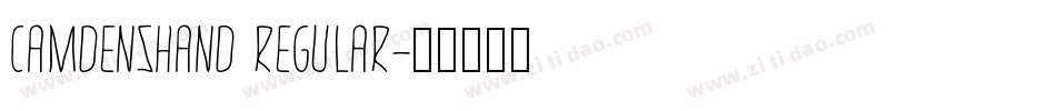 CamdensHand Regular字体转换